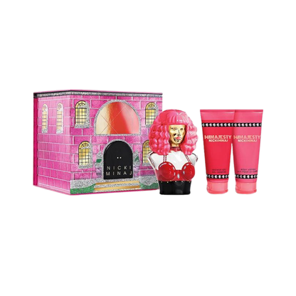 Nicki Minaj Set Minajesty 3.4 Oz Edp & 3.4 Oz Body Lotion & 3.4 Oz Shower Gel Women