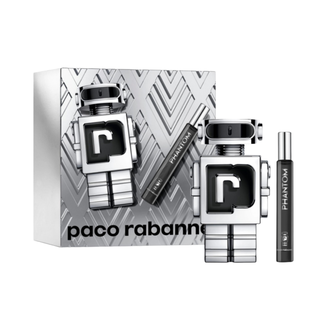 Paco Rabanne Set Phantom 3.4 Oz Edt & 0.68 Oz Edt Men