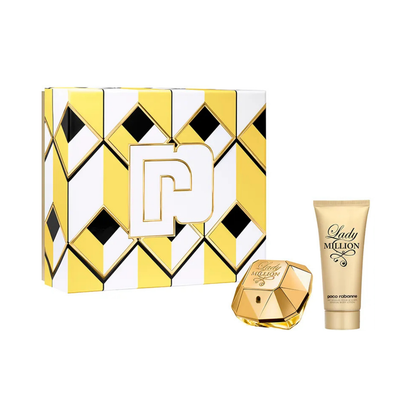 Paco Rabanne Set One Million 2.7 Oz Edp Women + 3.4 Oz Body Lotion