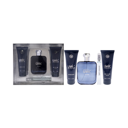 New Brand SetUnic 3.3 Oz + 4.3 Oz + 4.3 Oz + 0.5 Oz Edt Men