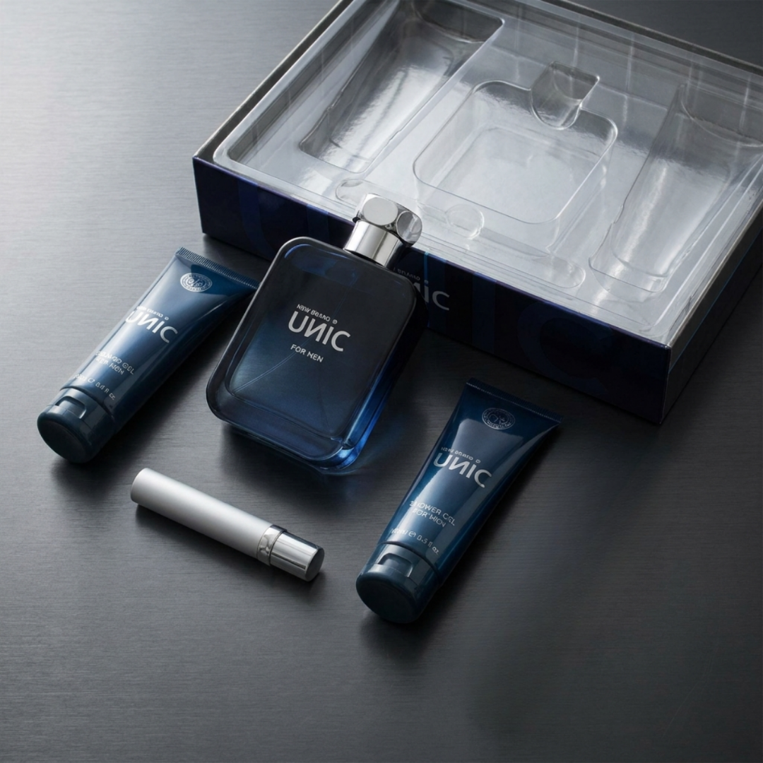 New Brand SetUnic 3.3 Oz + 4.3 Oz + 4.3 Oz + 0.5 Oz Edt Men