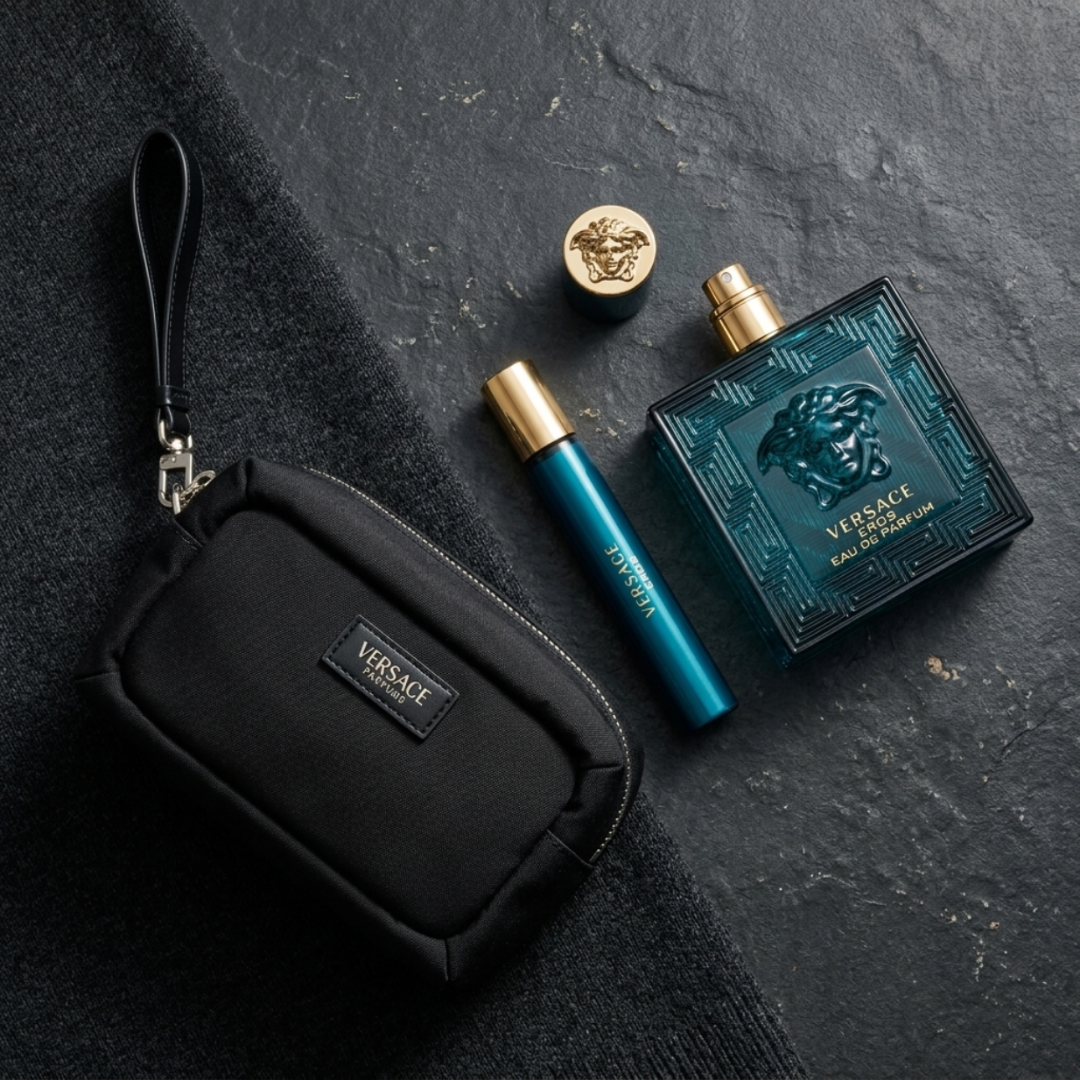 Versace Set Eros 3.4 Oz Edp + 10 Ml Spray Edp + Gwp Men