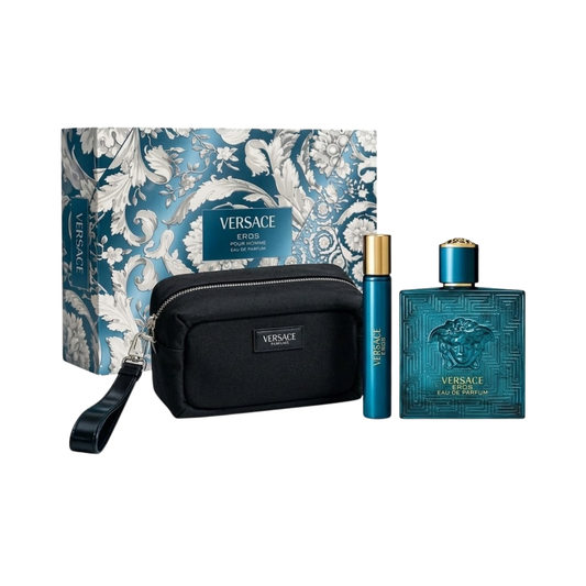Versace Set Eros 3.4 Oz Edp + 10 Ml Spray Edp + Gwp Men
