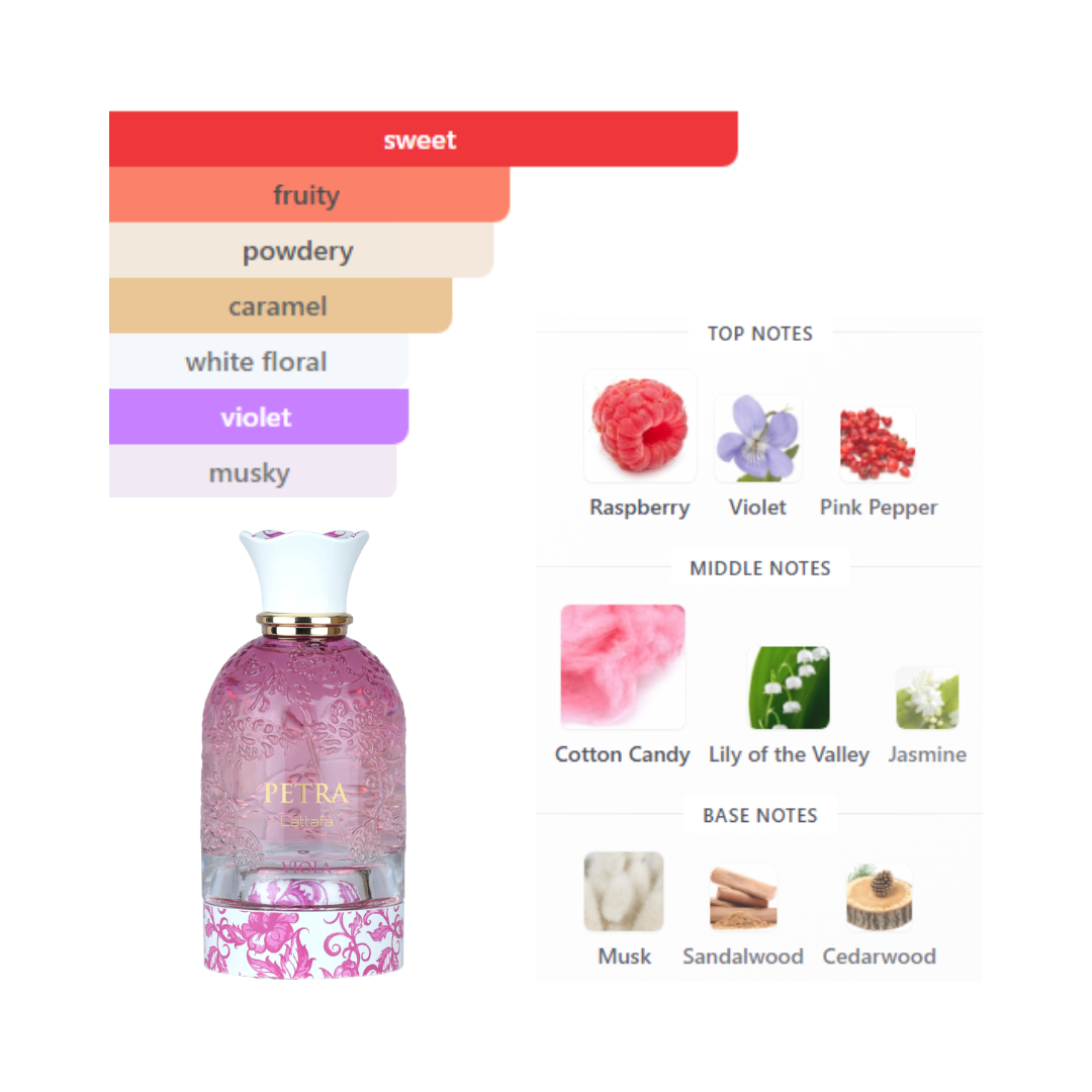 Lattafa Petra Viola 3.4 Oz Edp Women