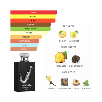 Lattafa Ishq Al Shuyukh Silver 3.4 Oz Edp Men