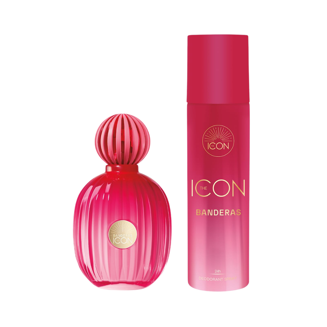 Antonio Banderas Set The Icon 3.4 Oz Edp Women + 5.0 oz Deo