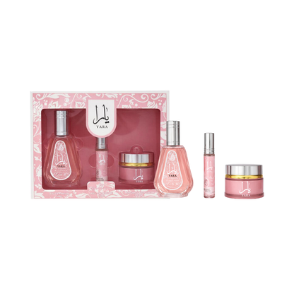 Lattafa Ard Al Zaafaran Set Yara 1.7 Oz Edp + Roll On 10ML + 20 Gr Body Cream Women