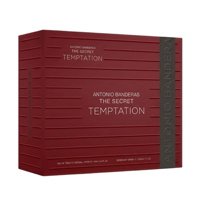 Antonio Banderas Set The Secret Temptation 3.4 Oz Edt + Deodorant 5.0 Oz Men