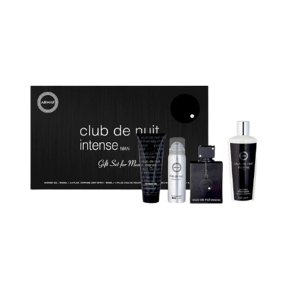 Armaf Set Club de Nuit Intense Edt 3.4 Oz + Shower Gel 3.4 Oz + Shampoo 8.4 Oz + Body Spray 1.7 Oz Men