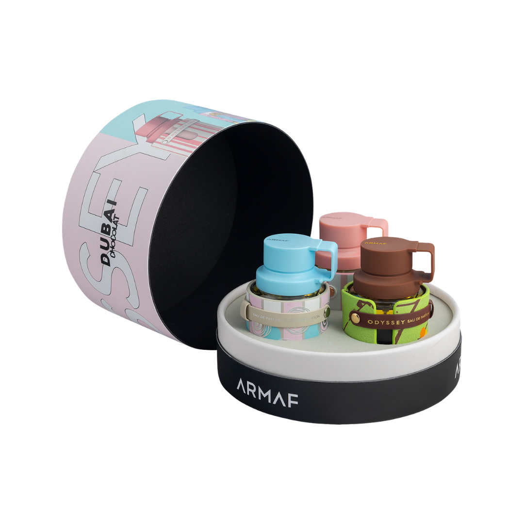 Armaf Set Odyssey Whell Dubai Chocolate 1 Oz Edp + Marshmallow 1 Oz Edp + Candee 1 Oz Edp Unisex