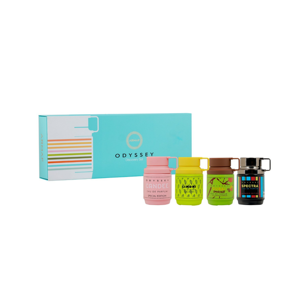 Armaf Set Odyssey Discover Mini Candee 12 Ml Edp + Spectra 12 Ml Edp + Limoni 12 Ml Edp + Dubai Chocolate 12 Ml Edp Unisex