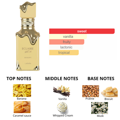 Lattafa Eclaire Banoffi 3.4 Oz Edp Unisex
