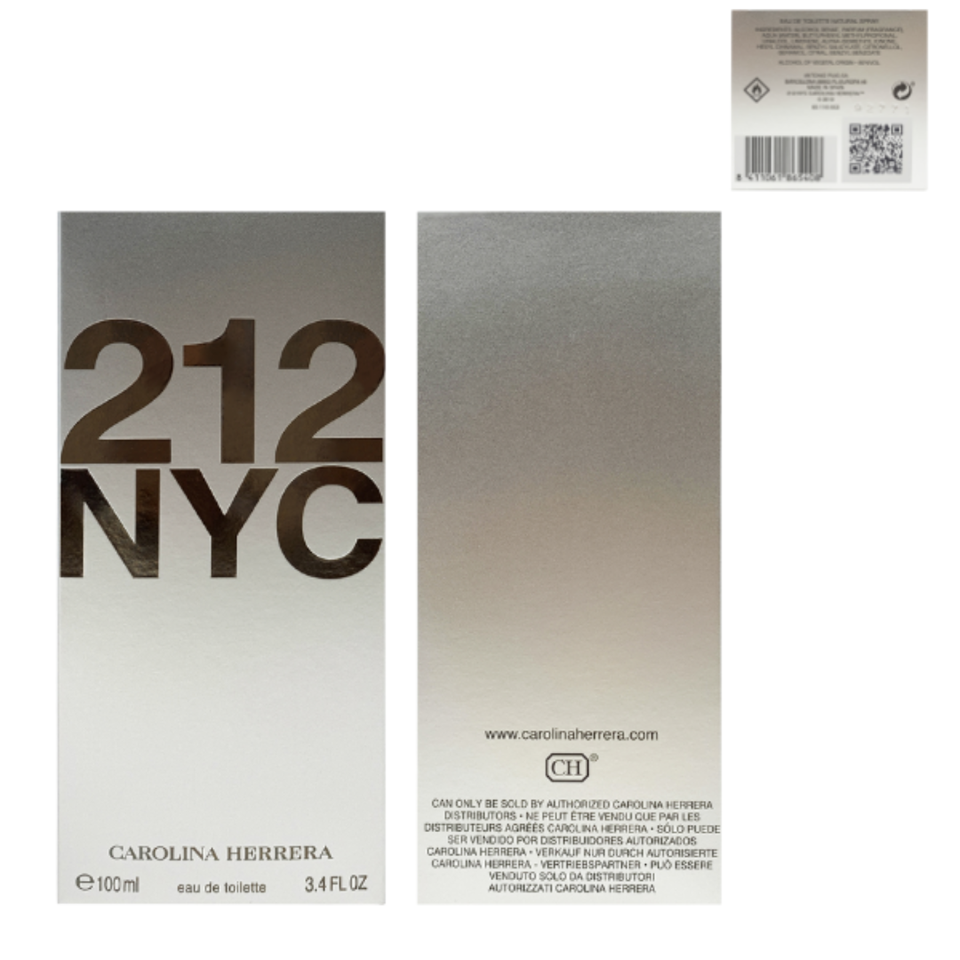 Carolina Herrera 212 NYC 3.4 Oz EDT for Women