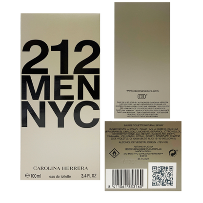 Carolina Herrera 212 Men Nyc 3.4 Oz Edt