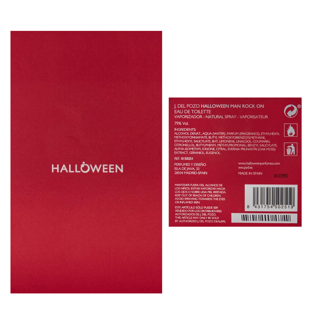 Jesus Del Pozo Halloween Man Rock On 4.2 Oz Edt Men