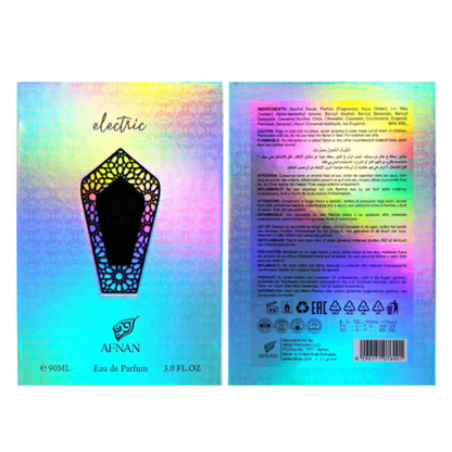 Afnan Turathi Electric 3.0 Oz EDP Unisex