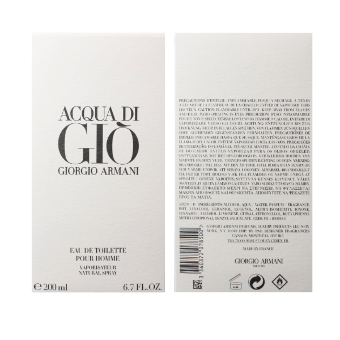 Giorgio Armani Acqua Di Gio EDT for Men