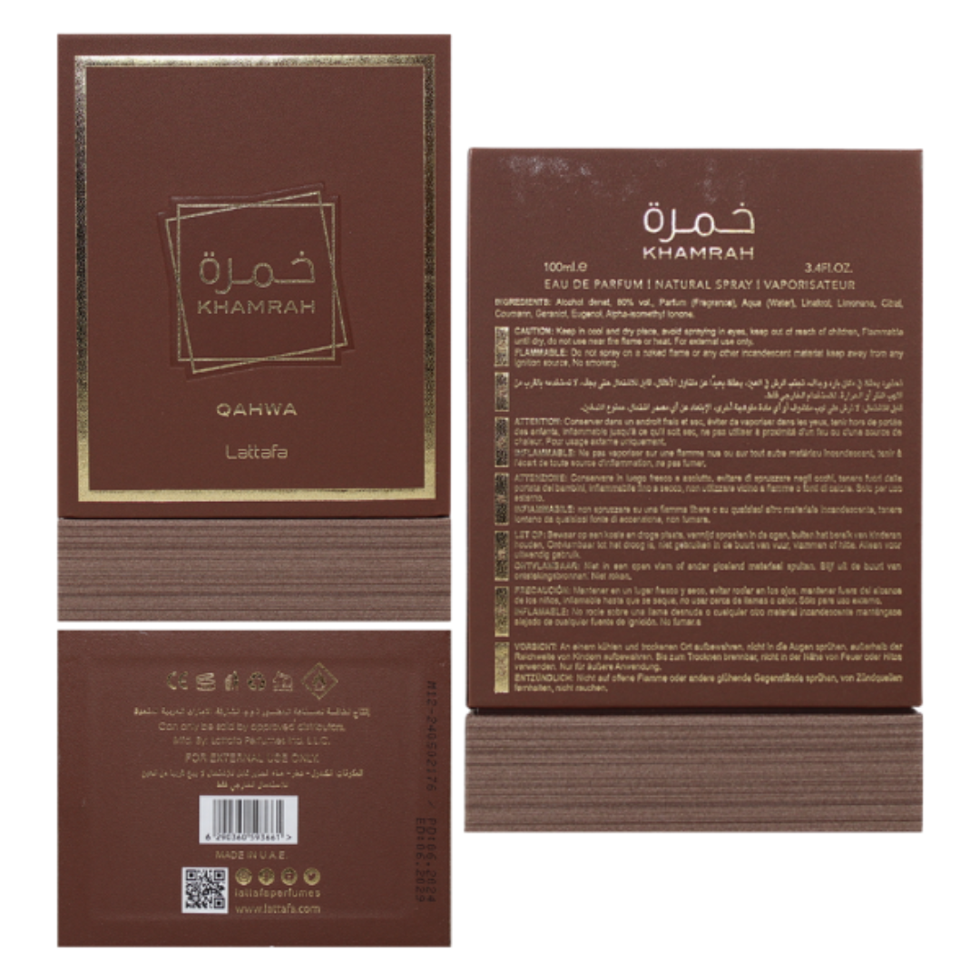 Lattafa Khamrah Qahwa 3.4 Oz EDP Unisex