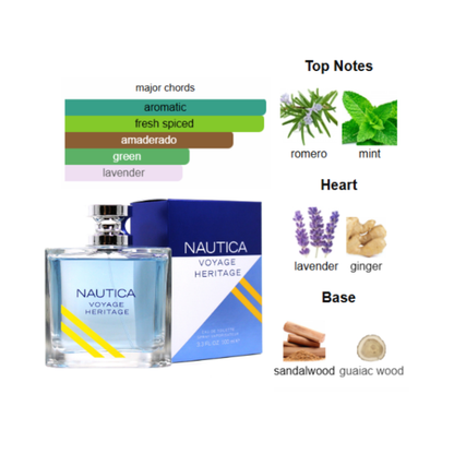 Nautica Voyage Heritage 3.4 Oz Edt Men