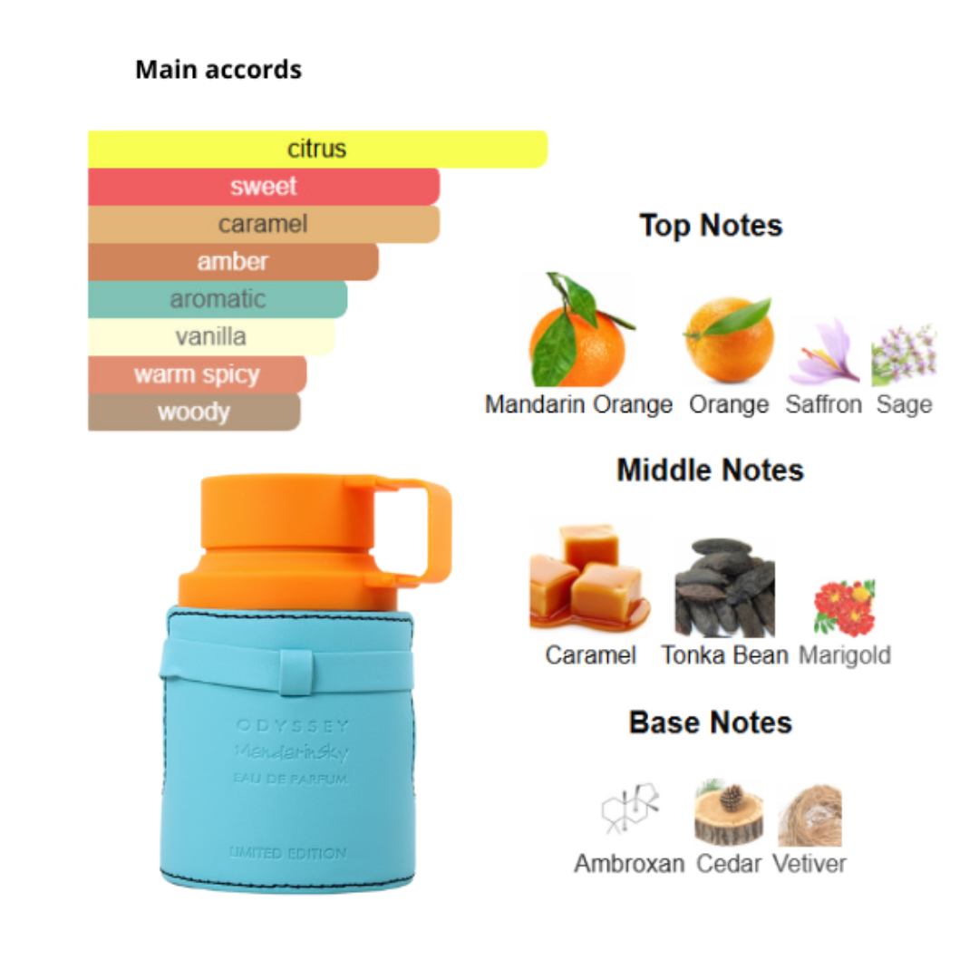 Armaf Odyssey Mandarin 3.4 Oz EDP for Men